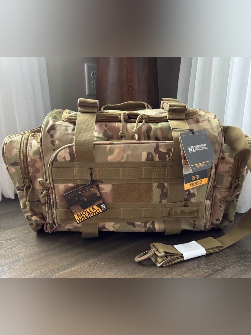 Highland Tactical Winchester Duffle,Molle Webbing,removable straps,compartments